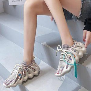 ✨Women's Men's Volcano Knitted Walking Sneakers Mesh Shock Non-Slip Lightweight